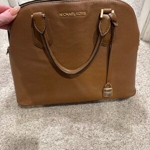Michael Kors Tan Leather Satchel Handbag